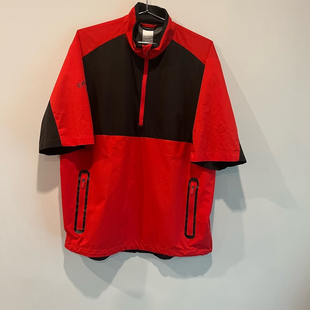 MENS SWING TECH™ 1/2 SLEEVE COLOR BLOCK WINDSHIRT Size M